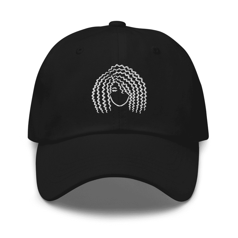 "Curly Hair" Dad hat - "Curly Hair" Dad hat / Black