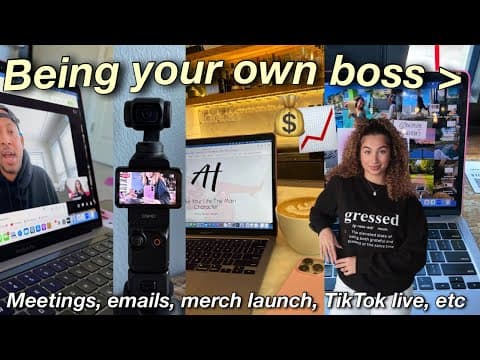 What it’s like Being a Full-Time Influencer *Merch Launch Edition* 📈💰| Business Vlog